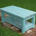 diy aqua pallet coffee table