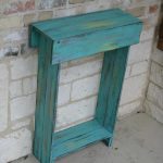 handmade aqua side table