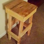 recycled pallet stool