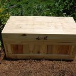 upcycled pallet wood chest and coffee table