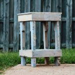 repurposed pallet wood nightstand and side table