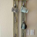 recycled pallet mug rack with spoon hooks