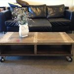 recycled pallet industrial coffee table