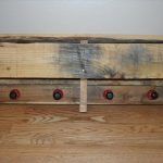 recycled pallet shelf with knobs