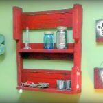upcycled pallet shelving