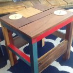 recycled pallet stool and side table