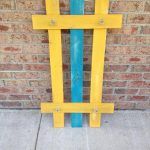 recycled pallet colorful coat rack