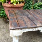 recycled pallet distressed coffee table