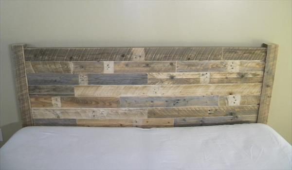 Diy Pallet King Size Bed, How To Make A Pallet Headboard For King Size Bed