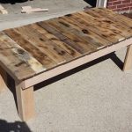 reclaimed pallet long topped coffee table