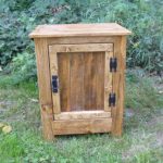 repurposed pallet nightstand and floor cabinet