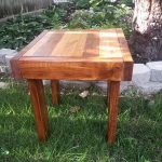 recycled pallet wood side table