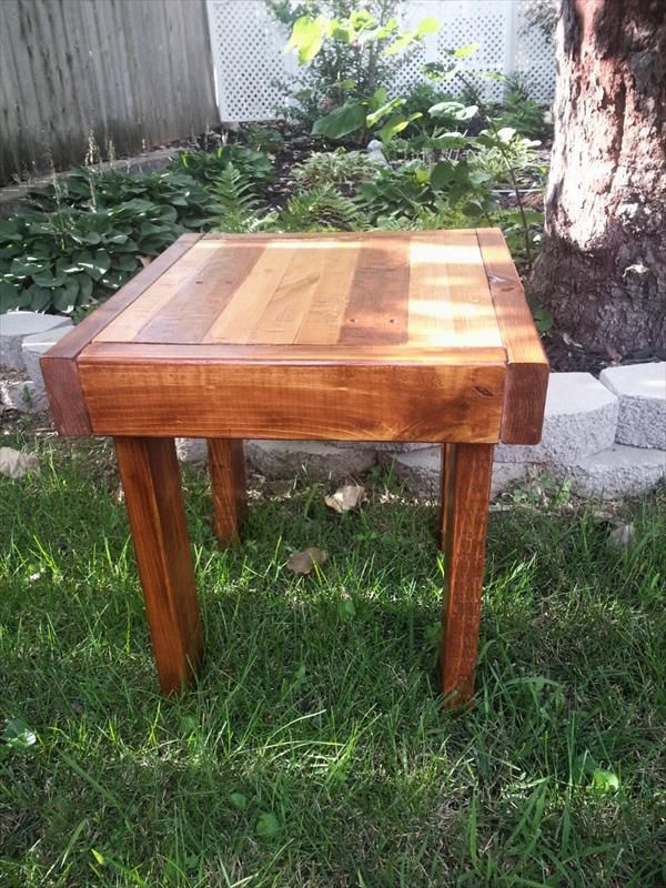 DIY Pallet Side Table and End Table | Pallet Furniture Plans