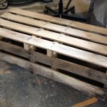 reclaimed pallet bench and coffee table