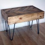 recycled pallet chevron side table