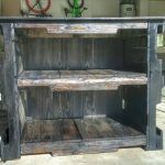 recycled pallet shelving and storage unit
