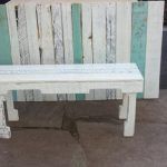 upcycled pallet white bench