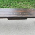 recycled pallet rustic bench