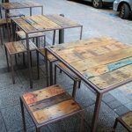 recycled pallet industrial table