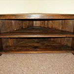 recycled pallet corner TV stand