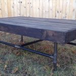 recycled pallet and metal coffee table