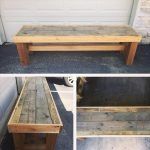 recycled pallet wood bench