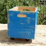 recycled pallet rolling crate