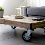 diy pallet coffee table with casters