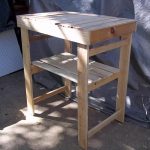 rustic yet sturdy pallet garden work bench