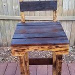 recycled pallet wood chair