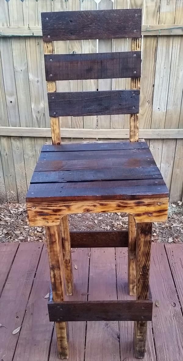 DIY Rustic Pallet Wood Chair Pallet Furniture Plans
