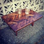 reclaimed pallet sleek chevron coffee table