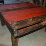 recycled pallet two toned coffee table