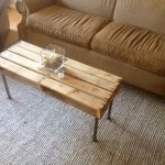 handmade pallet and metal coffee table