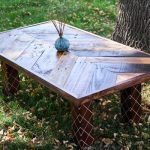 recycled pallet chevron coffee table