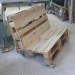 reclaimed pallet two seated with wheels