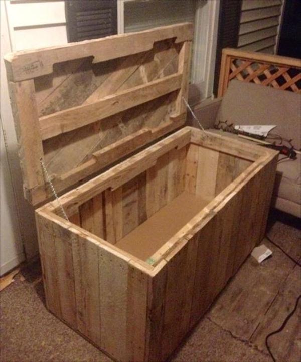 DIY Pallet Wood Chest / Pallet Trunk Pallet Furniture Plans