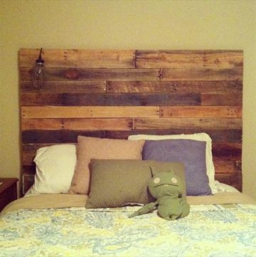 Pallet Headboard | Pallet Furniture Plans - Rustic Pallet Headboard Designs