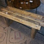 handcrafted pallet bench