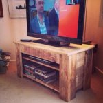 upcycled pallet media console and TV stand