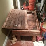 recycled pallet coffee table with secret stash