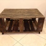 upcycled pallet vintage rolling coffee table