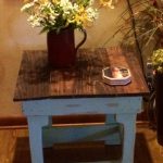 reclaimed pallet wood side table