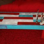 upcycled pallet colorful coffee table