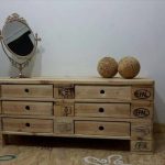 reclaimed pallet chest of drawers and coffee table