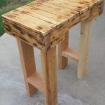 handmade pallet scorched end table