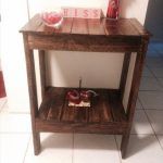 repurposed pallet end table and entryway table