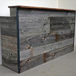 upcycled pallet and steel reception desk