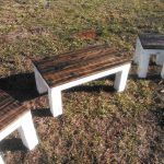 reclaimed pallet porch table set