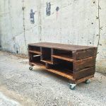 recycled pallet media console